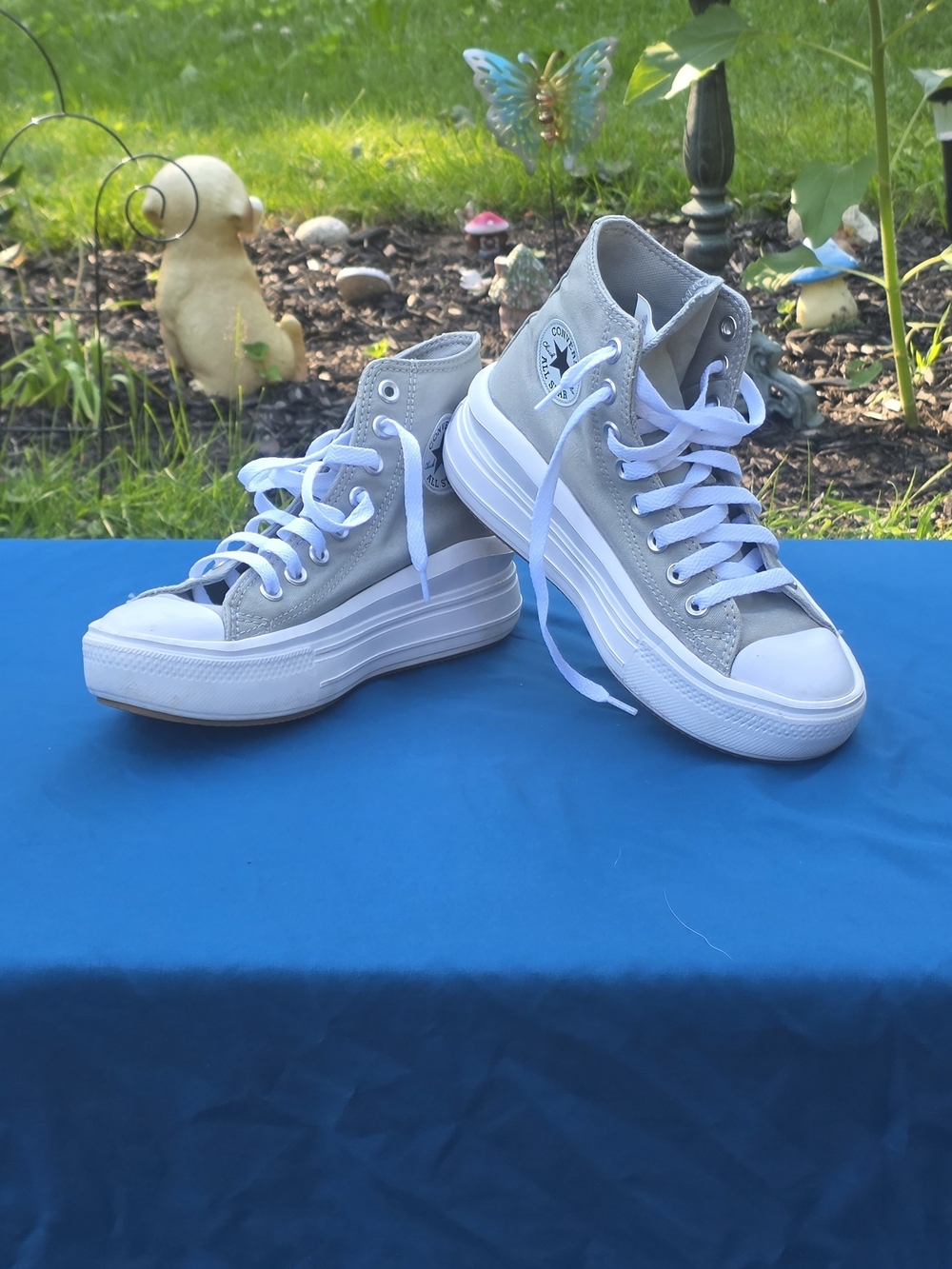 Converse Chuck Taylor All Star Platform High Top Sneakers - Light Gray